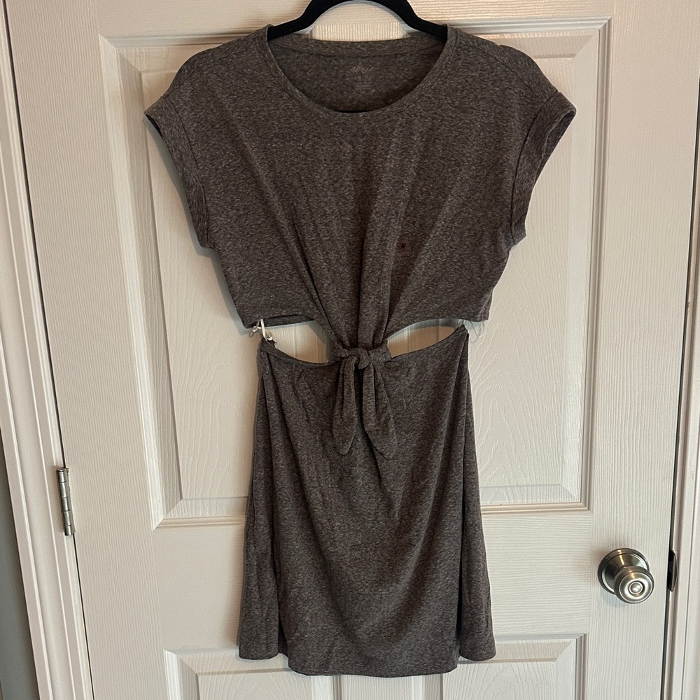Aerie Heather Gray Cut-Out Mini dress